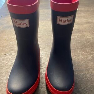 Hatley Blue and Red Kids' Rain Boots